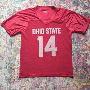 Authentic Ohio State Buckeyes Practice Jersey #14 | Men’s Size L Red Mesh